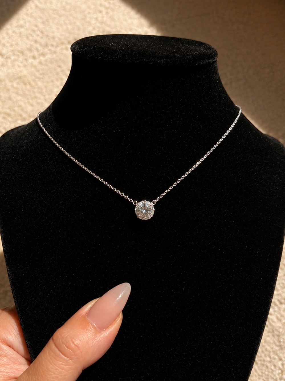 Moissanite Pendant Necklace